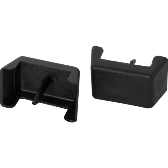 Cobertura preta para caixa de ligação de plástico com 2 vias 2,7x1,6x1,3cm