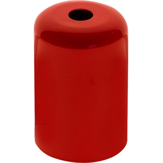 Copo para suporte de lâmpada E27, Alt.6xD.4cm, em metal vermelho