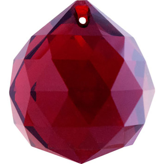 Crystal end stone D.4cm red