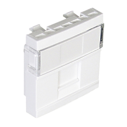 Módulo 1 Saída para Conetor RJ45 (2 Módulos) branco mate (Não equipado)