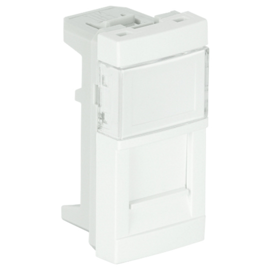 Face Plate for 1 RJ45 Connector (1 Module) (Whitout connectors) in white