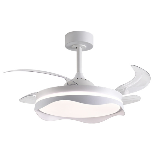 Ceiling fan DC OLAS white, 4 retractable blades, 72W LED 3000|4000|6000K, H.35xD.108/50cm