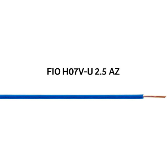 Condutor de Baixa Tensão rígido H07V-U (V) 2,5mm2 azul