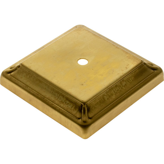 Base estampada para candeeiro de mesa C.12xL.12xAlt.2,2cm com 1 furo central, em latão
