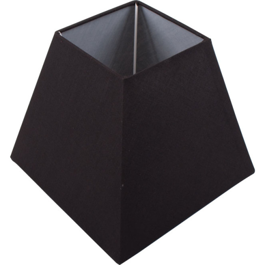 Pantalla IRLANDES cuadrado prisma pequeño con encaje E27 L.17xAn.17xAl.14cm Negro